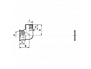 1262066 Kolanko 90° gwint wew./ gwint zew. z pierścieniami uszczelniającymi Arag, 1 1/2"