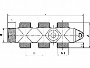 152643 Sprzęgło rozdzielacza gwint zew. Arag, 1" - 6 x 3/4"
