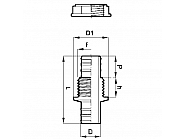 108425 Złączka ścienna kompletna Arag, 1"