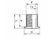 220030 Króciec wylotowy Arag, 3/4"