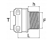 249033 Złączka gwintowana T3F 3/4" M