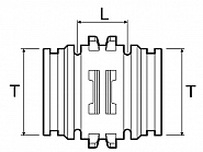 259144AV Złączka, tuleja wtykowa T4