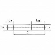9391245B Śruba dwustronna kl. 8.8 Kramp, M12x45 mm