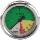 MA630525B Manometr Ø 63 mm 0-5-20-25 przyłącze tylne 1/4" Wika