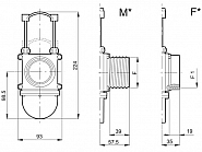 450017 Zawór zasuwowy 2" GZ/GZ BSP ARAG