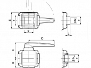 453004A44 Zawór kulowy 2-drożny gwint wewnętrzny 1" 16 bar ARAG