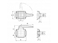 453005A66 Zawór kulowy 2-drogowy 1 1/2" F BSP 10 bar ARAG