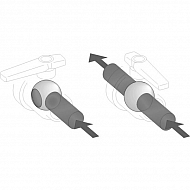 45511106A Zawór kul.1 1/2" 2-drożny z przedłużoną dźwignią 