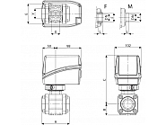 853705A66 Elektryczny zawór kulowy 2-drożny 1 1/2"