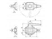 453027D99 Zawór kulowy 3-drożny 3" F
