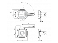 453017A88 Zawór kulowy 3-drożny 2 1/2" 8 bar