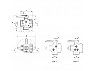 45521115 Zawór kulowy 1 1/4", 3-drogowy ze strumieniem przerywanym