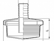 302335 Kosz ssawny filtr z przyłączem na wąż 35 mm Ø150 mm ARAG