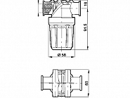 3240023 Filtr ciśnieniowy przepływowy GW 1/2" 50 Mesh 55 l/min ARAG