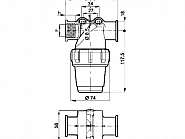 3240023 Filtr ciśnieniowy przepływowy GW 1/2" 50 Mesh 55 l/min ARAG