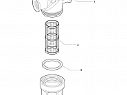 3240023 Filtr ciśnieniowy przepływowy GW 1/2" 50 Mesh 55 l/min ARAG