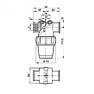 3242033 Filtr ciśnieniowy 80-100L-3/4"