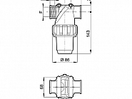 3244043 Filtr ciśnieniowy 1" wewnętrzny