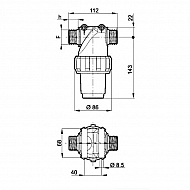 3224043 Filtr ciśnieniowy 150-160L 1", 80 Mesh