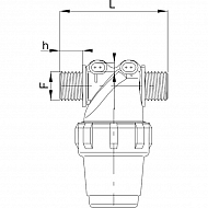 3262053 Filtr ciśnieniowy 200-280L 1 1/4", 50 Mesh