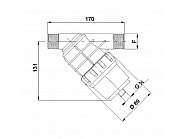 3352092 Filtr ciśnieniowy 3" 32 Mesh czerwony wkład Arag