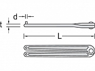 SL444 Klucz do nakrętek dwuotworowych Gedore, 4 mm