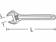 SL60P10 Klucz szwedzki Gedore, 10"