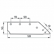 5040073002 Lemiesz 14", prawy 073002