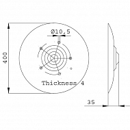 961301 Talerz redlicy wysiewającej, 400x4 mm