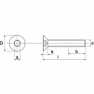 7991825 Śruba imbusowa stożkowa kl.10.9 ocynk Kramp, M8x25 mm