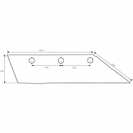 3352034 Ostrze lemiesza pr. SB56 558x145 mm, 3352034
