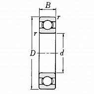 60042RS Łożysko kulkowe zwykłe 20x42x12mm INA/FAG 6004-C-2HRS 60042RS, CA079