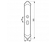 5140A17 Redliczka 300x50x8 mm obracalna wzmocniona wygięta, 2-otw.