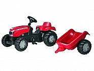 R01230 Traktor RollyKid Massey Fergusson z przyczepą