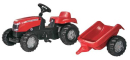 R01230 Traktor na pedały Massey Ferguson z przyczepą rollyKid Rolly Toys