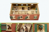 610595 Drewniana stajnia dla koni 1:24 Kids Globe