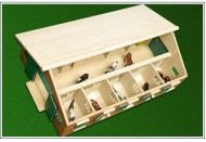 610595 Drewniana stajnia dla koni 1:24 Kids Globe