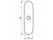 5120A4 Redliczka 135x40x6 mm obracalna płaska, 1-otw. pasująca do Kongskilde