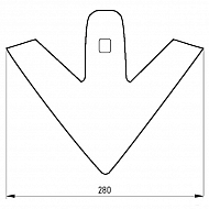 50653000236 Gęsiostopa, Farmet 280 mm