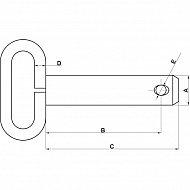 Z532183KR Sworzeń z uchwytem i zabezpieczeniem 32x185 mm 