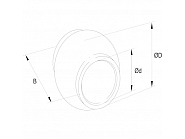 TL938190GP Kula łącznika centralnego Gopart, kat. 1/1, 19x38 mm