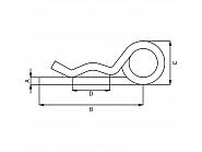 CL6DKR Zawleczka Beta podwójna, 6 mm