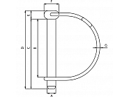 LP845GP Zawleczka składana, zabezpieczenie na rurę, 8x45mm