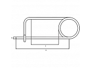 CL345GP Zawleczka 3x75 mm, zawleczka agrafkowa