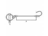 LP4SAKR Zawleczka, 4 mm z zabezpieczeniem elastycznym 195 mm