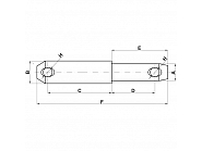 Z422283KR Sworzeń cięgła dolnego 22 mm, 28 mm