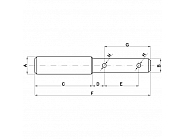 Z325168HKR Sworzeń górny drążka kierowniczego, 19/25x168 mm