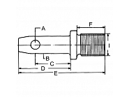 Z422167KR Sworzeń cięgła dolnego, 1 1/8" kat. 1,  22,22 mm