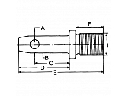 Z422167KR Sworzeń cięgła dolnego, 1 1/8" kat. 1,  22,22 mm