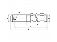 Z428178KR Sworzeń cięgła dolnego 1 1/8 UNF, ∅ 28, L-152 mm, Kat.2